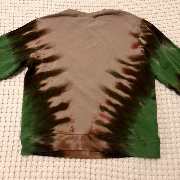 Grateful Dead Crewneck Sweatshirt Size Med. Tie-Dye Green Tan Pink Deadhead Bear - Picture 8 of 8
